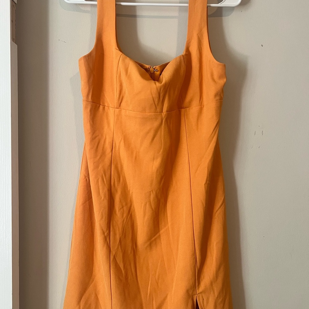 Blue Blush Vibrant Orange Mini Dress